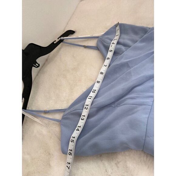 New LOVELY Women's Size 4-R ADJUSTABLE STRAP WRAP BODICE MAXI DRESS IN SKY BLUE - Picture 5 of 11